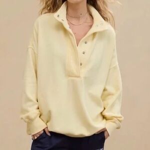 Aerie getaway quarter snap sweatshirt